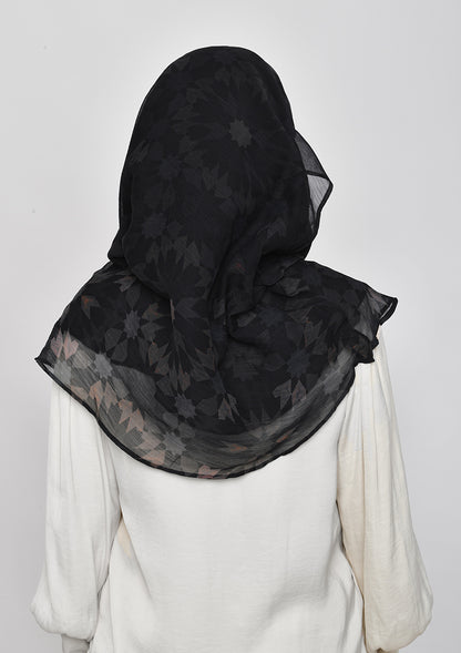 Almas Aswad - Printed Crinkled Chiffon
