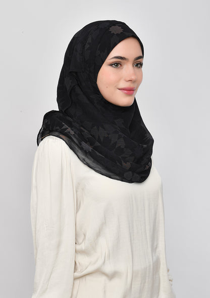 Almas Aswad - Printed Crinkled Chiffon
