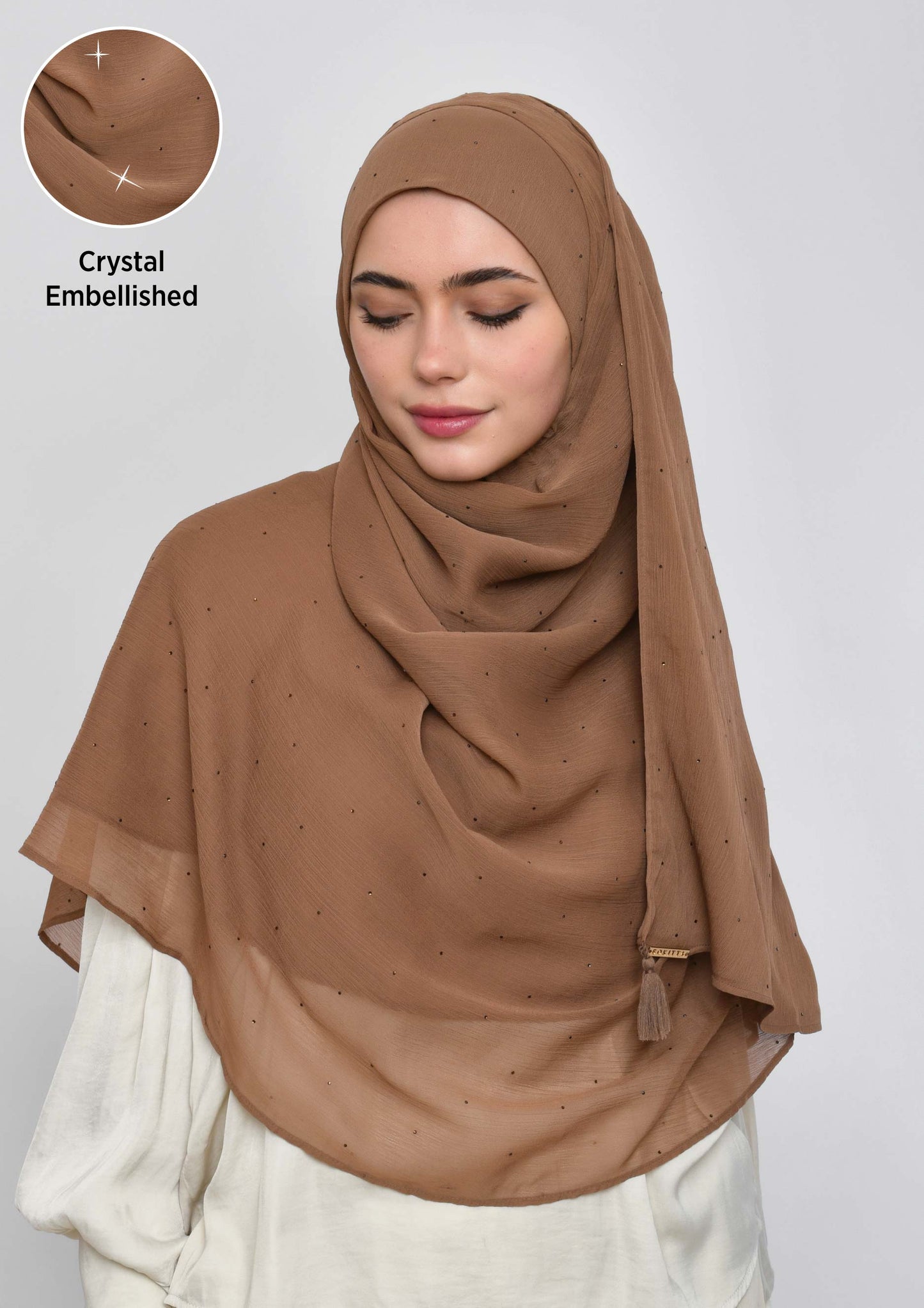 Wet Sand Crystals - Crinkled Chiffon