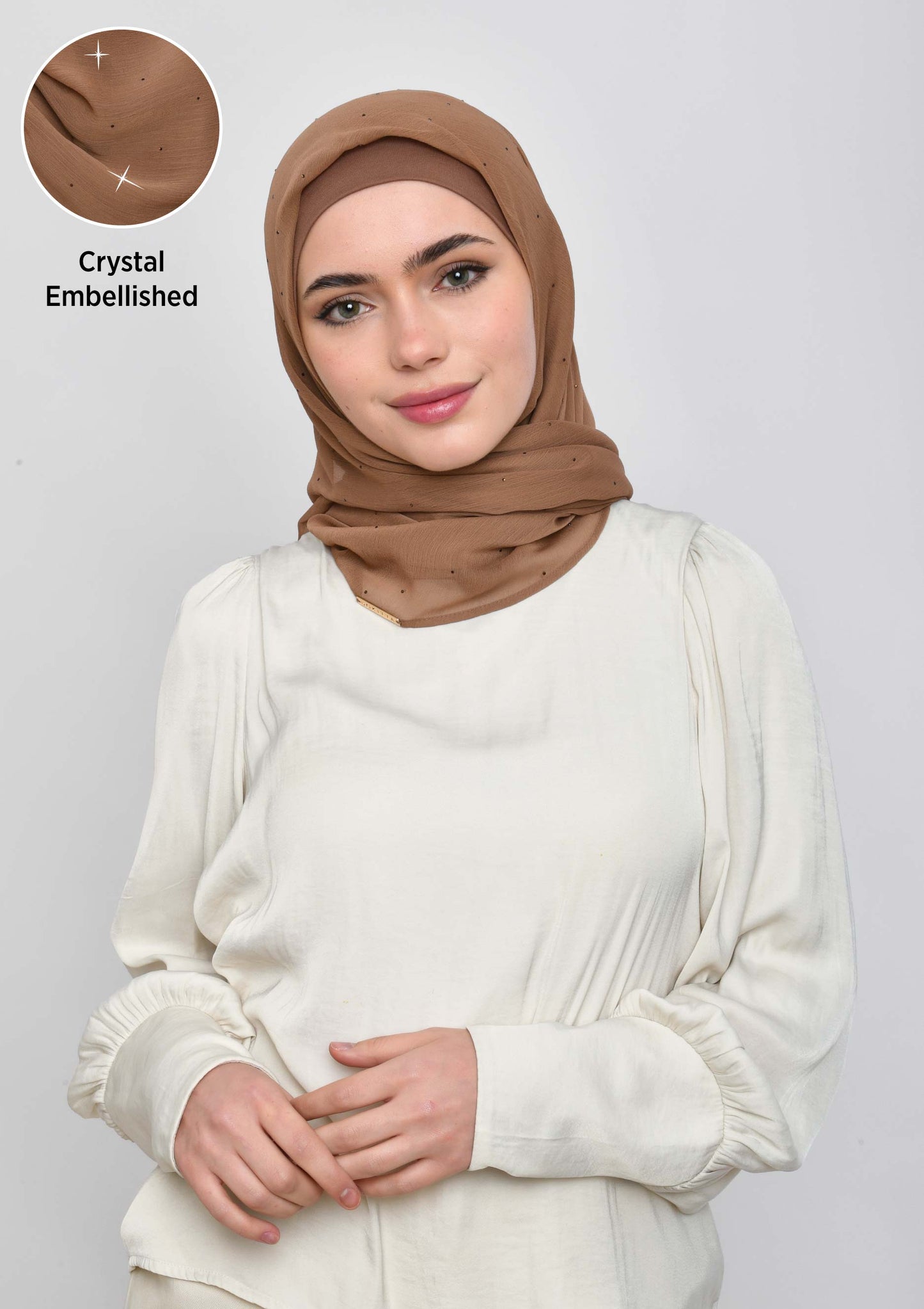 Wet Sand Crystals - Crinkled Chiffon