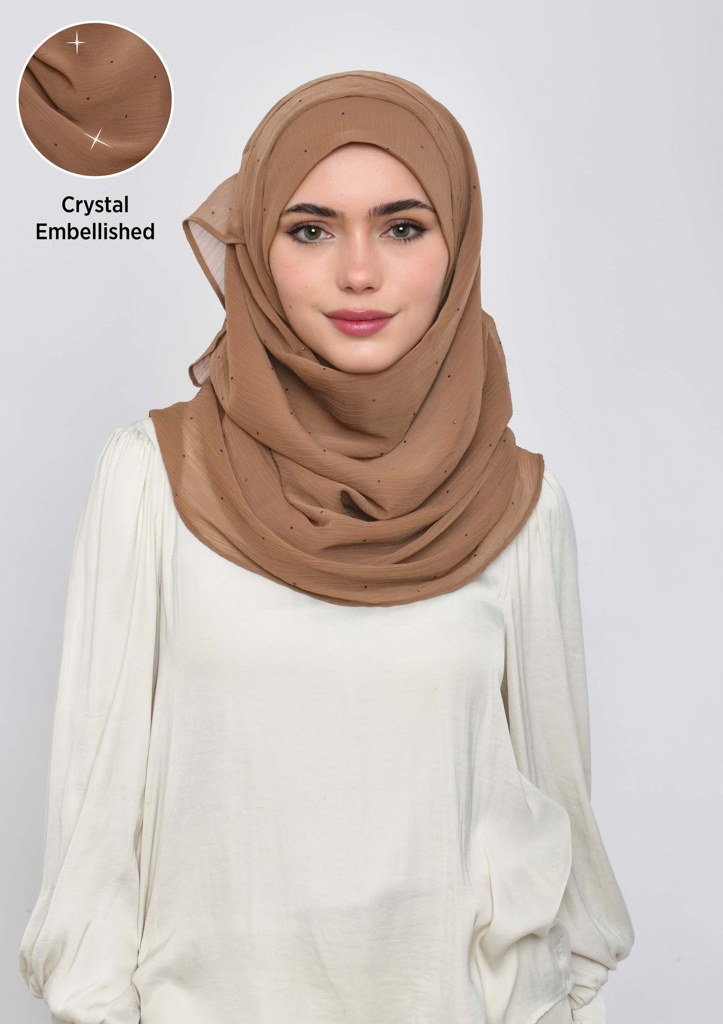 Wet Sand Crystals - Crinkled Chiffon